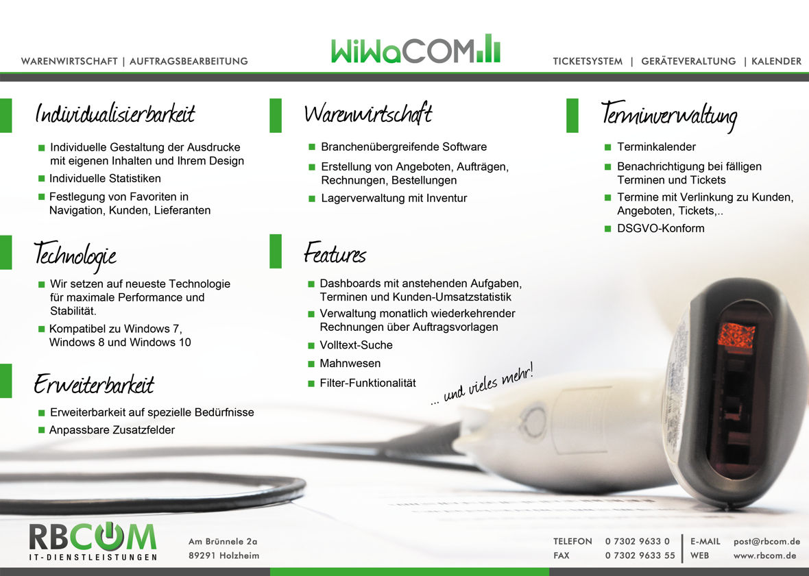 WiWaCOM Warenwirtschaft - Flyer